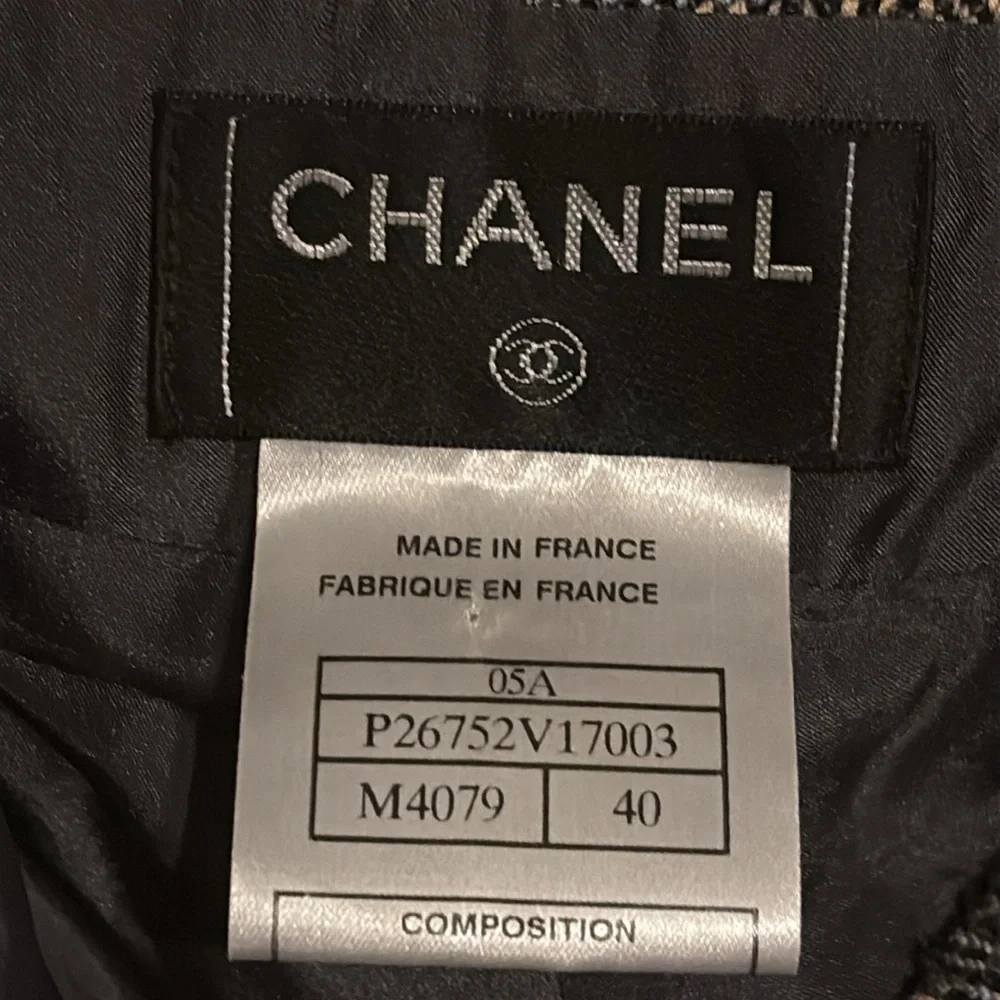Chanel tweed silk alpaca wool pants